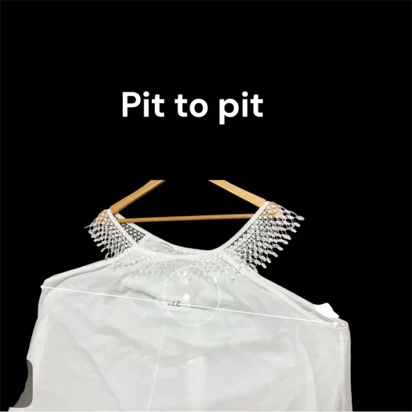 3X 4X White Maxi Dress coverup with lace Straps lace neckline NWOT cruise wear - Picture 6 of 7